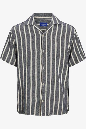 JACK & JONES Skjorte jorCoba Stripe Resort Shirt SS SN
