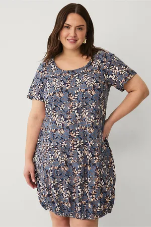 Zizzi Kjole jEasy S/S Aop Dress