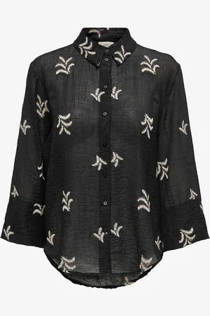 JDY Skjorte Theo 7/8 Embroidery Shirt Wvn