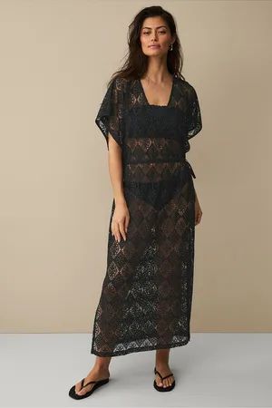 ELLOS Heklet kaftan strandkjole