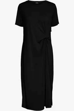Pieces® Kjole pcAnora SS O-neck Midi Knot Dress