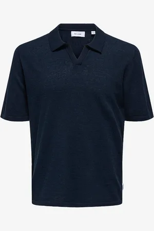 Only & Sons Genser onsGeorge Reg 12 Linen SS Polo Knit