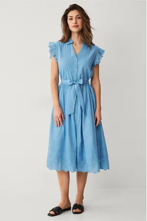VILA Kjole viAnglassi V-neck S/L Midi Dress