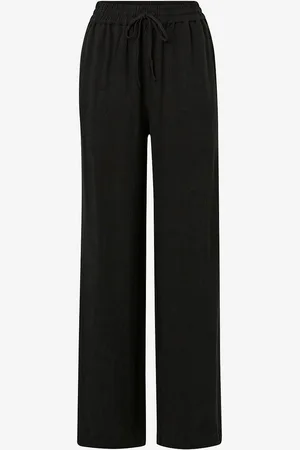 SELECTED Bukser slfViva-Gulia HW Long Linen Pant