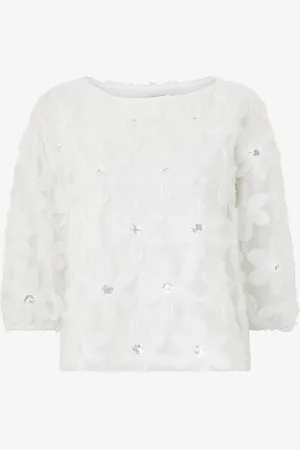 VILA Topp viFlora 3/4 Boatneck Top