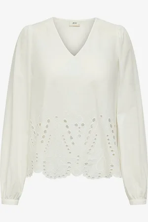 JDY Bluse Miley L/S Anglaise Top Wvn