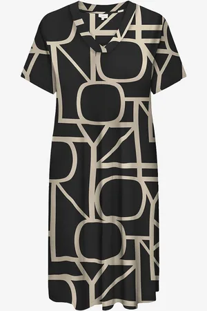 ONLY Kjole carFyrla S/S V-neck Blk Aop Dress