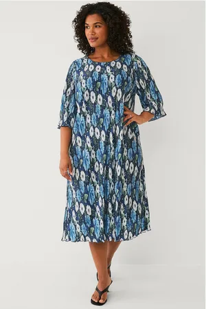 Zizzi Kjole mAlise 3/4 Midi Dress