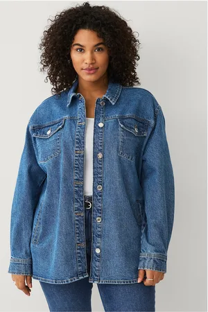 ELLOS Overdimensjonert denim jakke