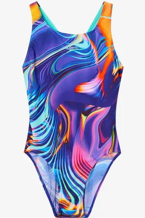 Speedo Badedrakt Girls Digital Allover Leaderback
