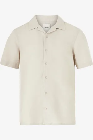 Calvin Klein Linskjorte Linen Cotton Cuban S/S Shirt