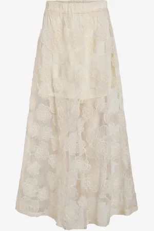 VILA Maxi skjørt viKaria HW Lace Midi Skirt