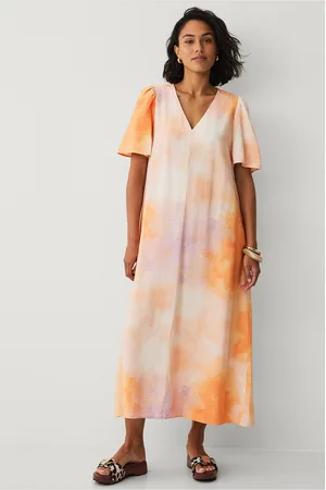 VILA Maxikjole viOlgi Jisa V-neck 2/4 Knot Ankle Dress