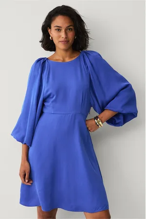 SELECTED Kjole slfAurina 3/4 Short Open Back Dress