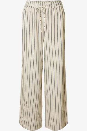 SELECTED Bukser slfViva-gulia HW Striped Sun Pant N