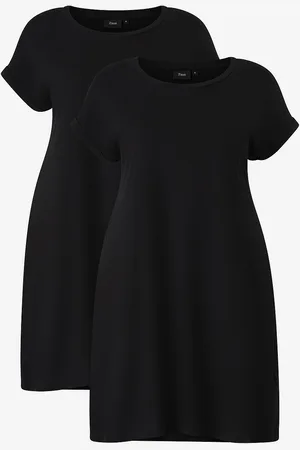 Zizzi T-shirtkjole mBrynn S/S Dress Aop 2-pakning