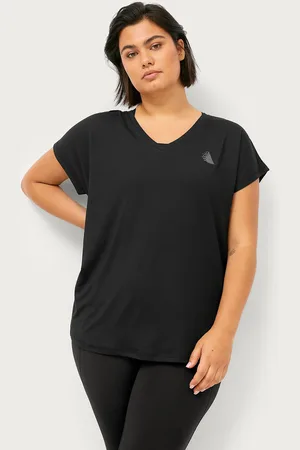 Zizzi Treningstopp aBasic S/S V-neck Tee