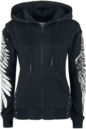 Poizen Industries Goth Hettejakke - Elora Hood - S til M - Damer