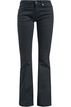 EMP Jeans - Grace - Svarte Jeans med Turn-Up - W27L32 til W34L34 - Damer