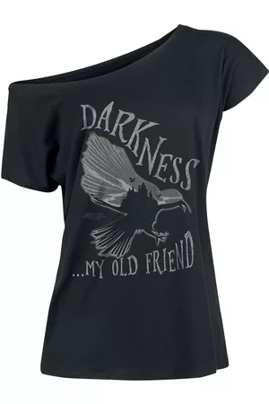 Wednesday Goth T-skjorte - Darkness... My old friend - S til XXL - Damer