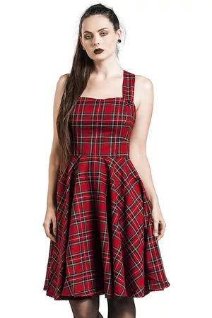 Hell Bunny Middellang kjole - Irvine Pinafore Dress - XS til 4XL - Damer