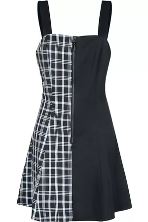 Banned Alternative Goth Kort kjole - Death Check Dress - XS til XL - Damer