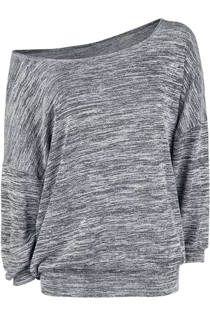 RED by EMP Strikket genser - Oversized Melange Wideneck Genser - S til XXL - Damer