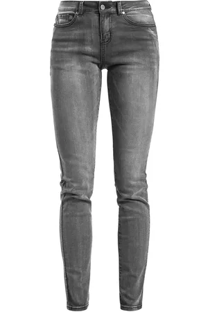RED by EMP Jeans - Skarlett in Grey with Wash - W26L32 til W40L34 - Damer