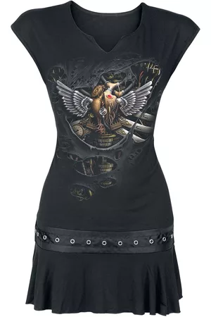 Spiral Goth Kort kjole - Steam Punk Ripped - S til XL - Damer