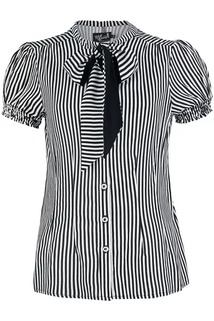 Hell Bunny Rockabilly Bluse - Humbug Blouse - XS til 4XL - Damer