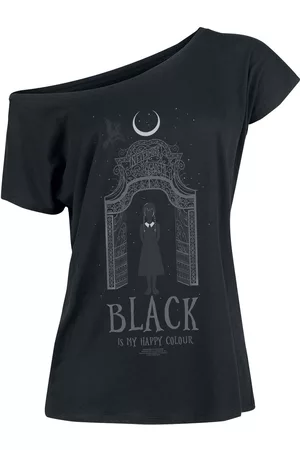 Wednesday Goth T-skjorte - - Black is my happy colour - S til XXL - Damer