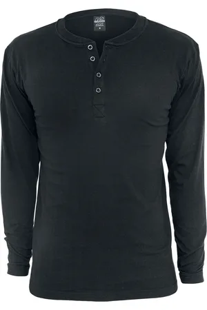 Urban classics Langermet skjorte - Basic Henley - M til XXL - Herrer