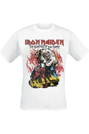 Iron Maiden T-skjorte - Stylised Dancing Flames - S til XXL - Herrer