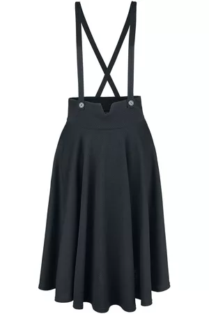 Voodoo Vixen Rockabilly Middellangt skjørt - Toyin Herringbone Overall Skjørt - S til 4XL - Damer