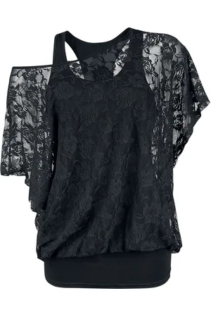Gothicana T-skjorte - 2 i 1 Blondeskjorte - S til 3XL - Damer