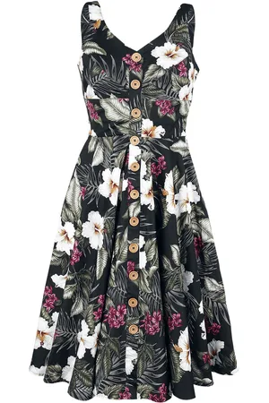 Hell Bunny Rockabilly Middellang kjole - Tahiti 50