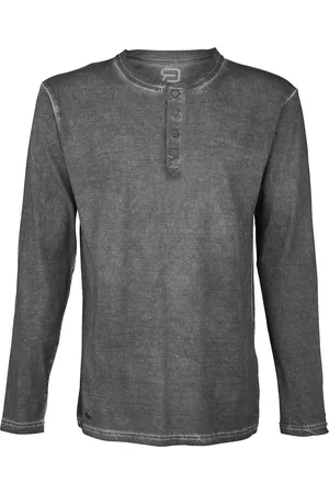 RED by EMP Langermet skjorte - Spray Dye Henley - XL til XXL - Herrer