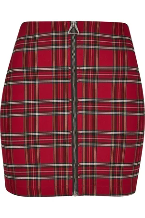 Urban classics Kort skjørt - Ladies Short Checker Skirt - S til M - Damer