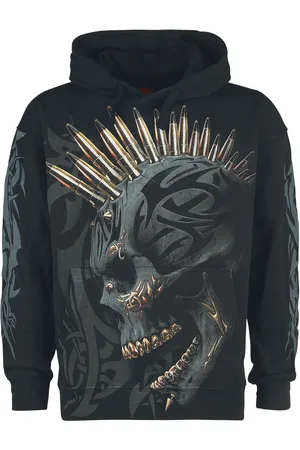 Spiral Goth Hettegenser - Black Gold - M til L - Herrer