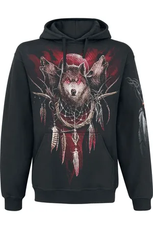 Spiral Goth Hettegenser - Cry Of The Wolf - S til XXL - Herrer