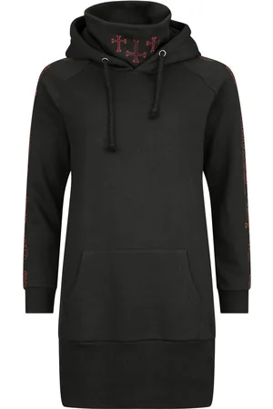 EMP Kort kjole - Hoodie kjole med hodeskaller - S - Damer