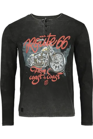 Rock Rebel Langermet skjorte - Rock Rebel X Route 66 - Longsleeve - S til XXL - Herrer
