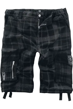 EMP Shorts - Black shorts with check pattern - S til XXL - Herrer