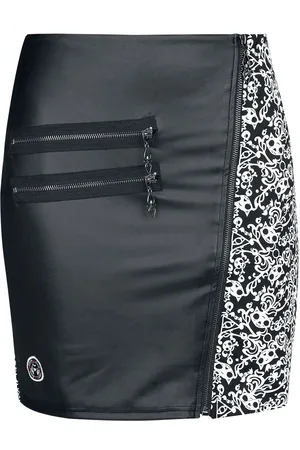 Gothicana Goth Kort skjørt - Gothicana X Emily The Strange Skirt - S til XXL - Damer