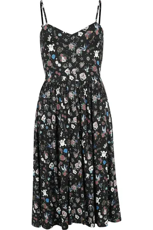 Rock Rebel Middellang kjole - Dress with Old School Print - S til XXL - Damer