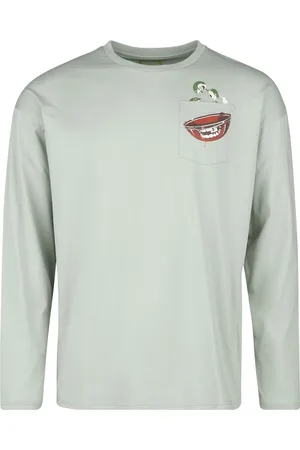 RED by EMP Langermet skjorte - Longsleeve With Frontpocket And Small Print - S til L - Herrer