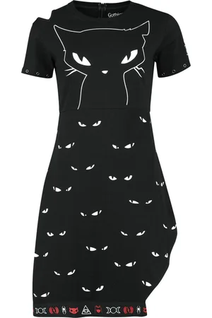 Gothicana Goth Kort kjole - Gothicana X Emily The Strange Dress - S til L - Damer