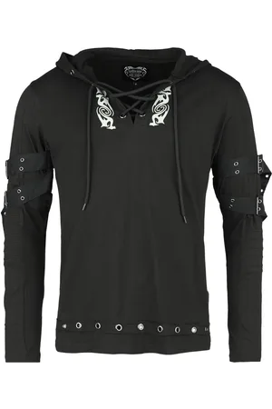Gothicana Goth Langermet skjorte - Gothicana X Anne Stokes langermet topp - M til XXL - Herrer