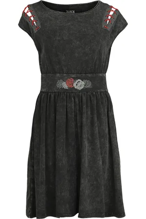 EMP Middellang kjole - Cut Out Dress with Roses - S til XL - Damer