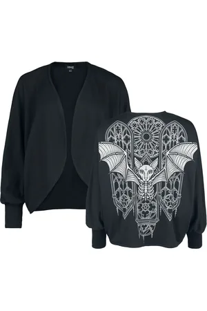 Gothicana Goth Cardigan - Cardigan med flaggermusvinge-ermer - XS-M til L-2XL - Damer